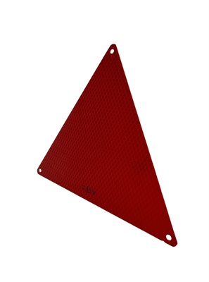 Triangelreflex röd, 160x185x1,3 mm (Plåt)
