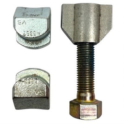 Justerbult M12 med mutter inkl. kilar