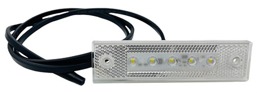 Positionslykta Proplast Pro-super-flat, vit, LED
